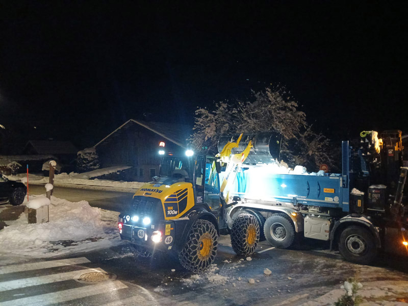 Déneigement à Praz sur Arly