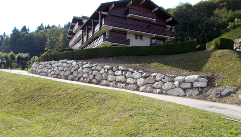 Enrochement dans une copropriété à Megève