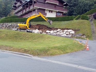 Enrochement dans une copropriété à Megève