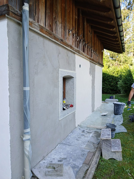 Feige et Fils,Pose pierres à Praz-sur-Arly en Haute Savoie (74)