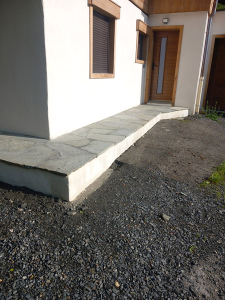 Feige et Fils,Pose pierres à Praz-sur-Arly en Haute Savoie (74)